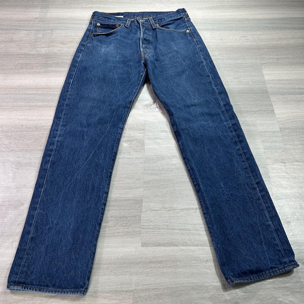 Levi's Men Slim Straight Jeans Dark Blue Denim